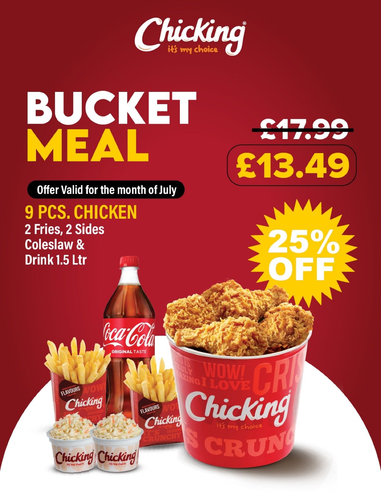 9 Pieces Bucket Combo
